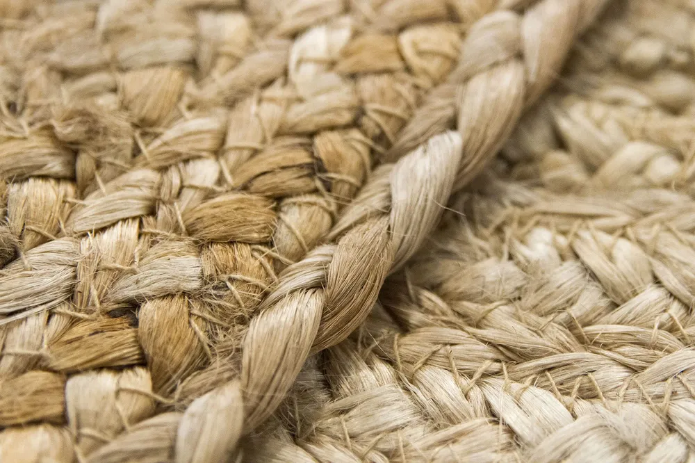 HAMID - Tapis Jute Naturel, Jute Alhambra Rond, Tressé à la Main, Tapis 100% Fibre de Jute pour Salon, Chambre, Décoration...