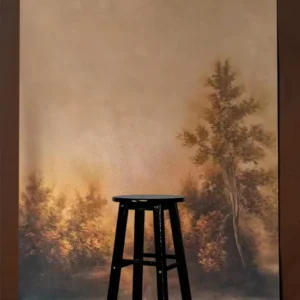 Toile de fond peinte à la main avec des arbres abstraits de Clotstudio #clot222 Hand painted canvas