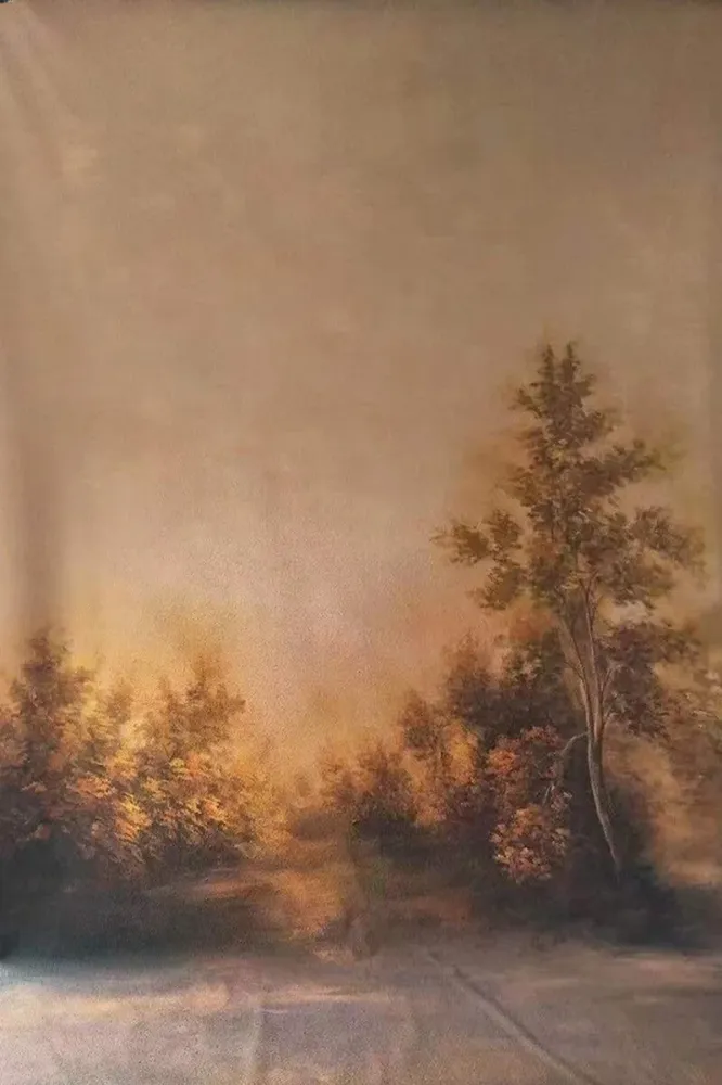 Toile de fond peinte à la main avec des arbres abstraits de Clotstudio #clot222 Hand painted canvas