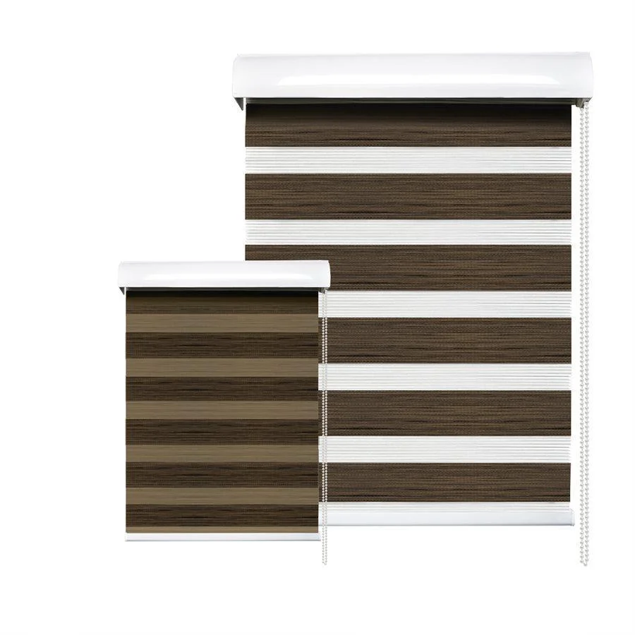 Hauz 3084WDCOF Store de Fenêtre à Toile Alternée 30'' X 84'', Grain de Bois Brun