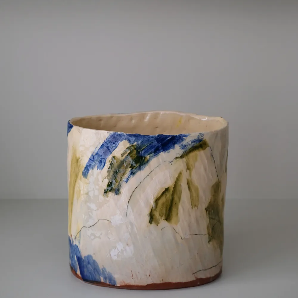 Vase en faïence rouge H 28cm Héloïse Bariol