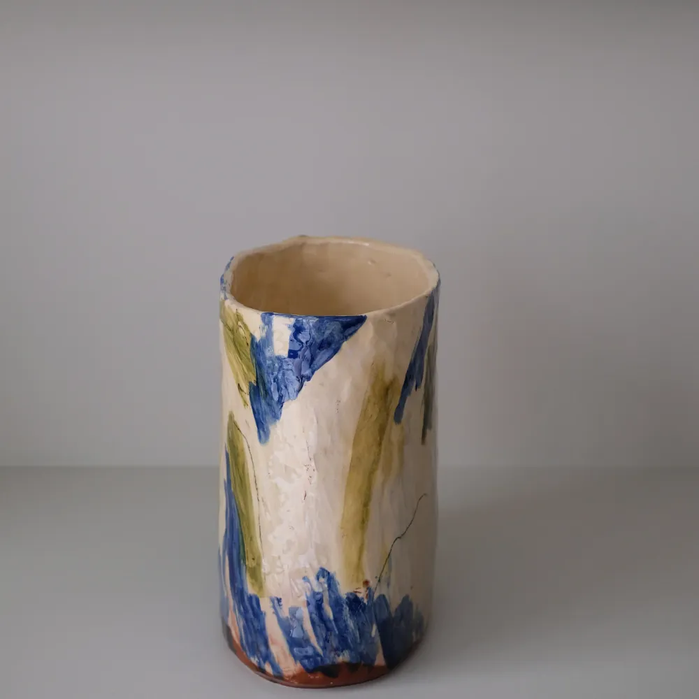 Vase en faïence rouge H 28cm Héloïse Bariol