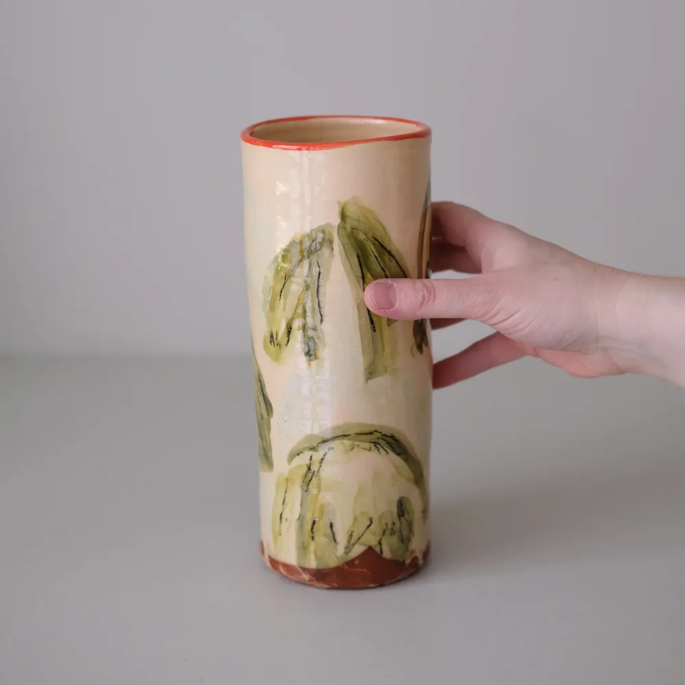 Vase W25HB01 en faïence rouge H 23cm Héloïse Bariol