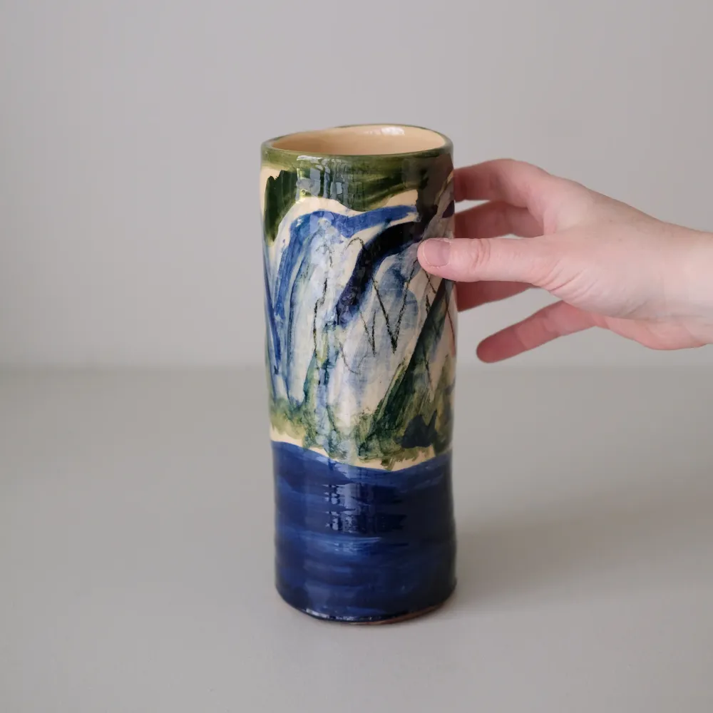 Vase W25HB05 en faïence rouge H 23cm Héloïse Bariol