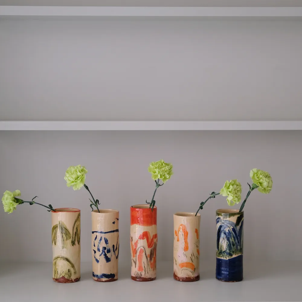 Vase W25HB05 en faïence rouge H 23cm Héloïse Bariol