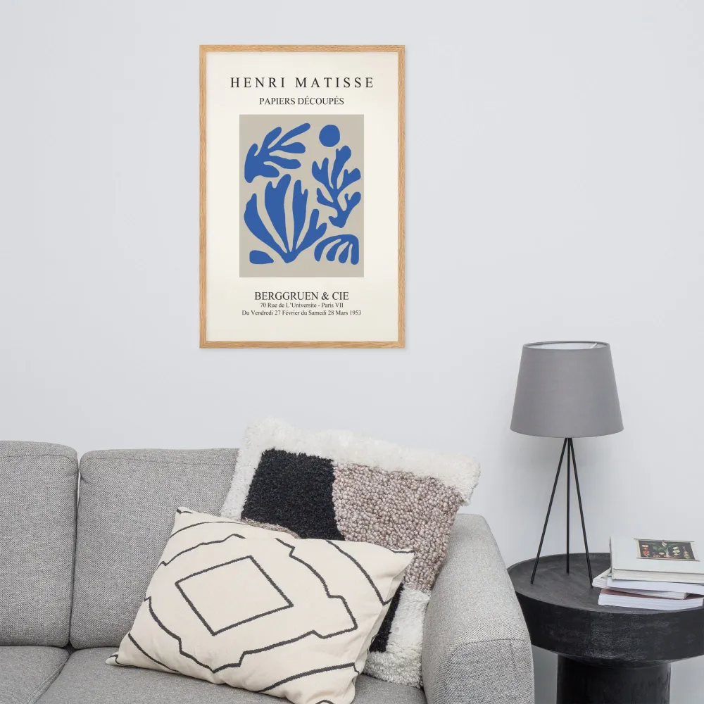 Poster - Henri Matisse, Papier Découpés blauer Garten I