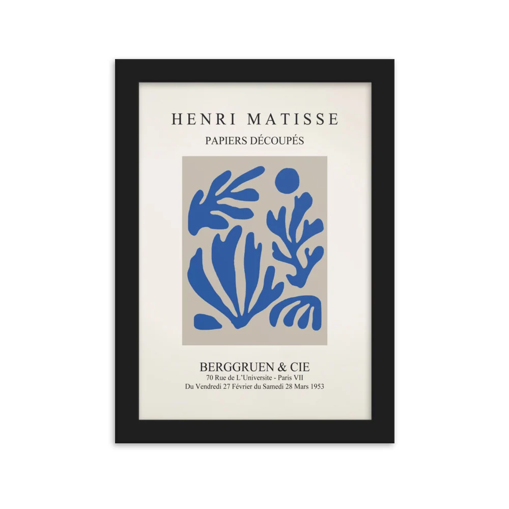 Poster - Henri Matisse, Papier Découpés blauer Garten I