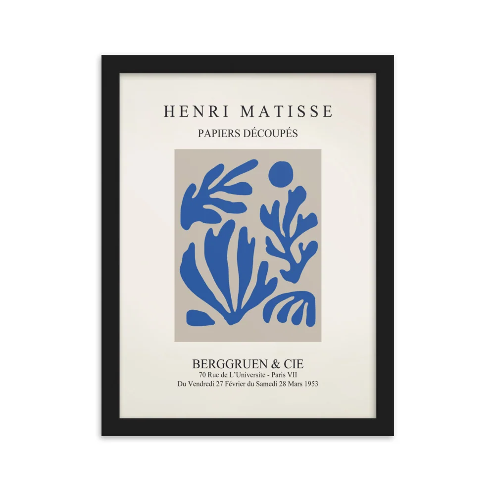 Poster - Henri Matisse, Papier Découpés blauer Garten I