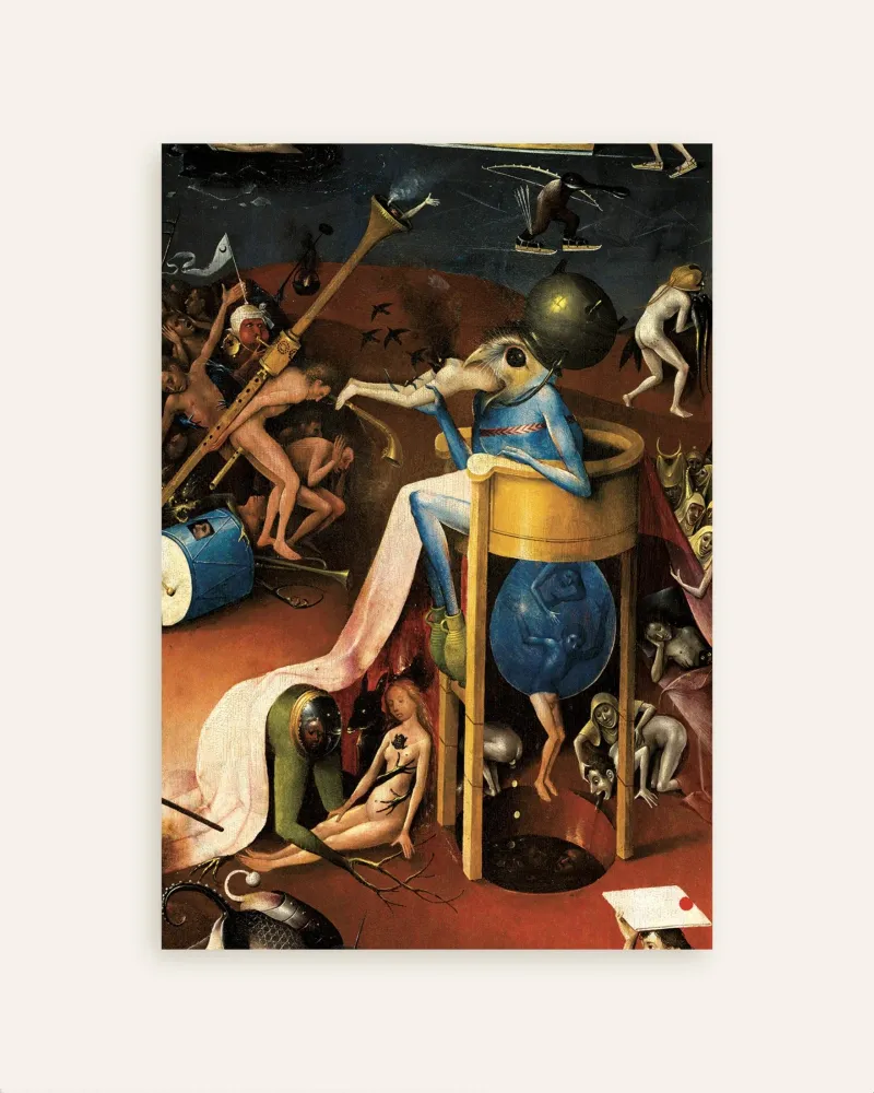 Le roi à tête d’oiseau de l’enfer - Détail du Jardin des Délices - Poster Hieronymus Bosch