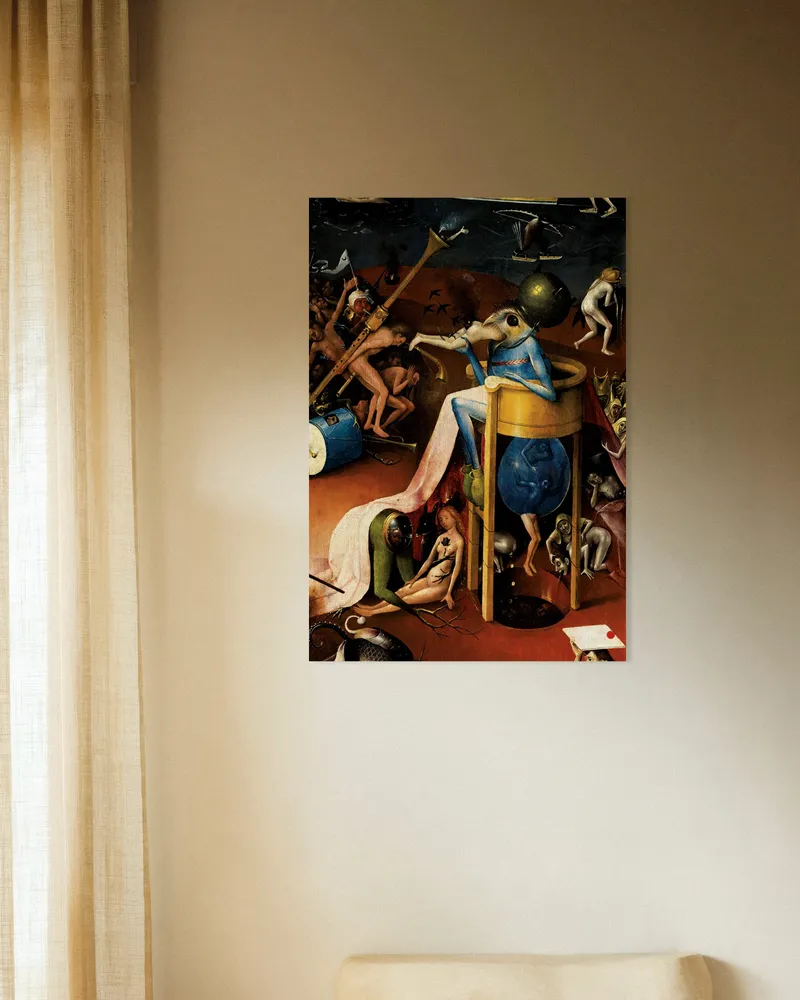 Le roi à tête d’oiseau de l’enfer - Détail du Jardin des Délices - Poster Hieronymus Bosch