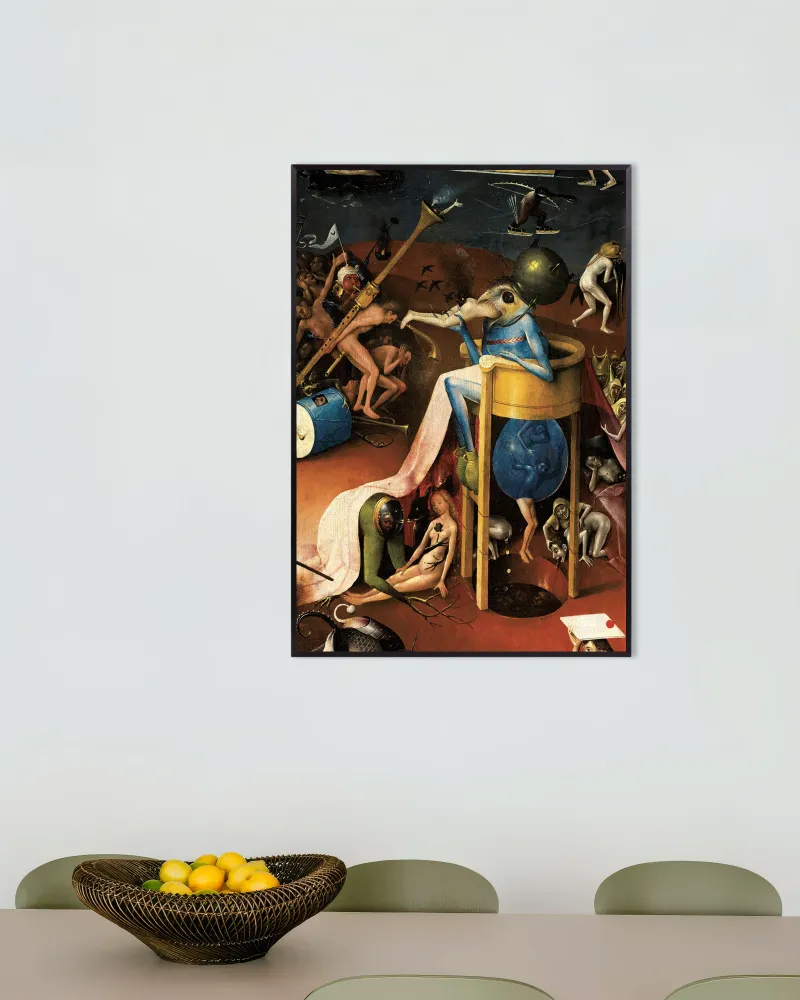 Le roi à tête d’oiseau de l’enfer - Détail du Jardin des Délices - Poster Hieronymus Bosch