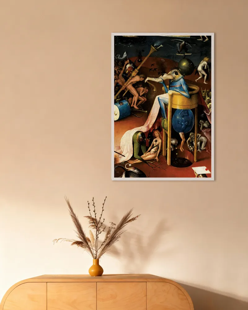 Le roi à tête d’oiseau de l’enfer - Détail du Jardin des Délices - Poster Hieronymus Bosch