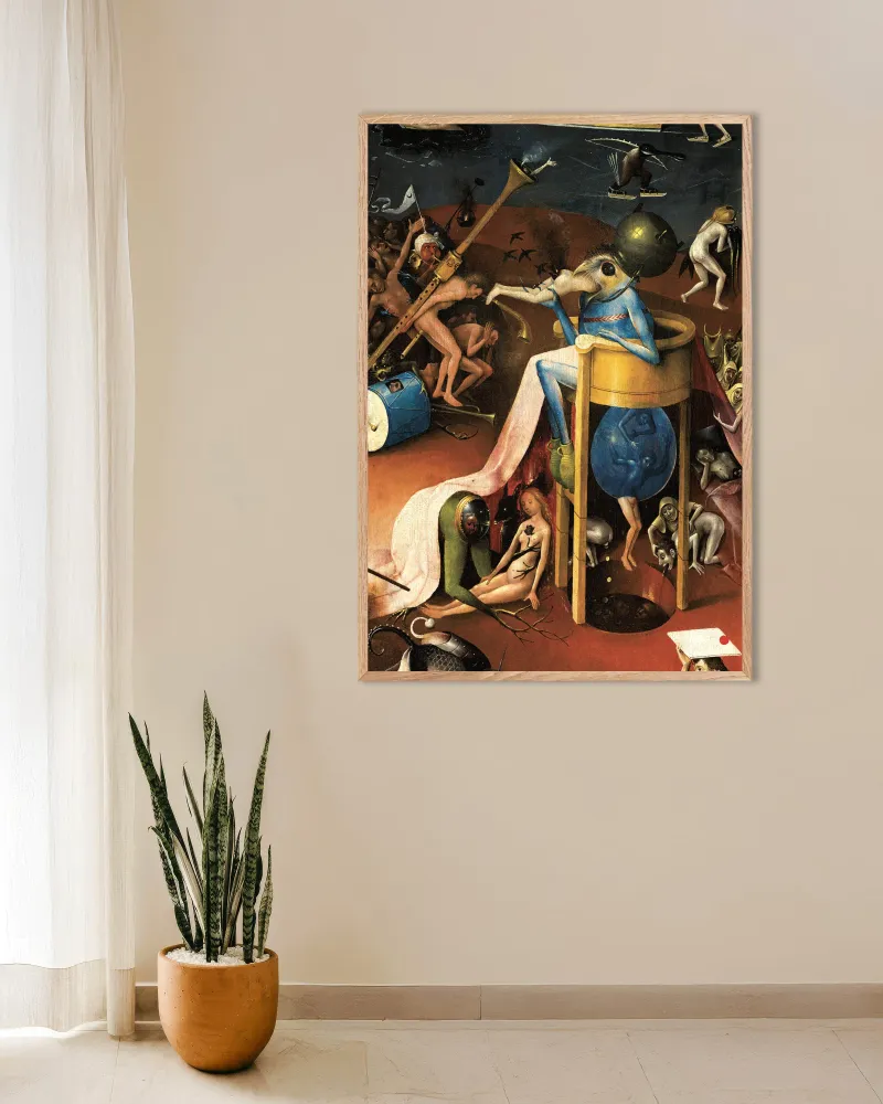 Le roi à tête d’oiseau de l’enfer - Détail du Jardin des Délices - Poster Hieronymus Bosch