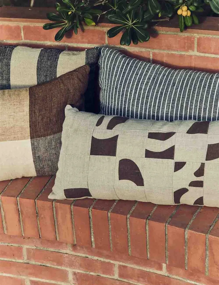 coussin rapiécé naturel HKLIVING