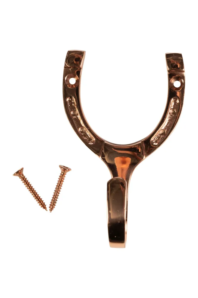 Horseshoe Stablehook made Brass Cooper HKM