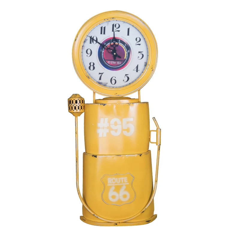 Horloge décorative, distributeur jaune