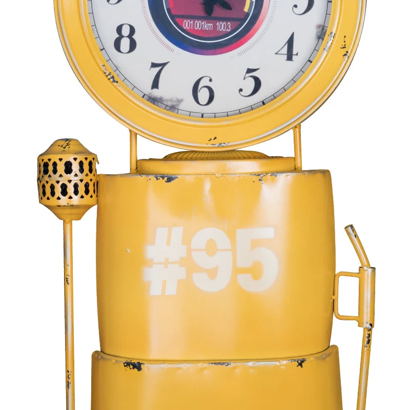 Horloge décorative, distributeur jaune