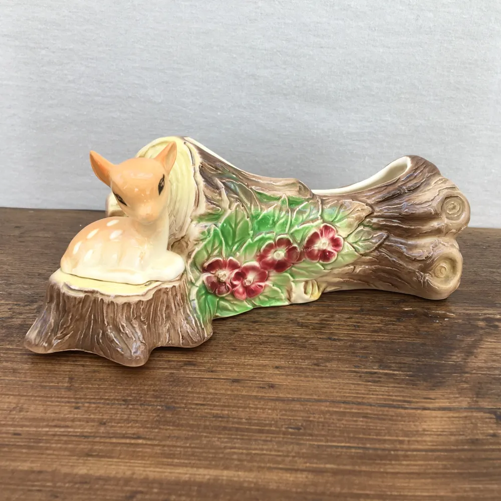 Hornsea "Decorative Ware" Woodland Posy Bowl - Faune royale - Cerf sur bûche Hornsea Pottery