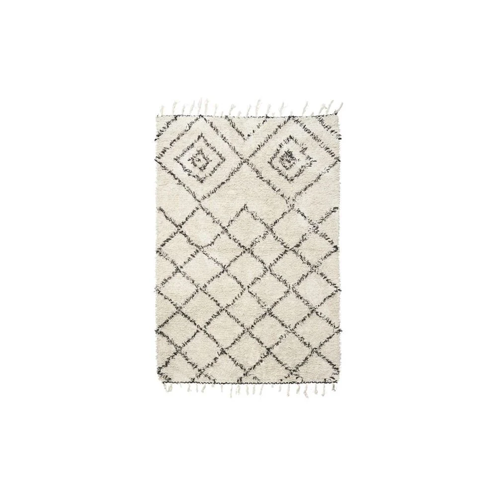House Doctor, Tapis Kuba, Blanc Noir