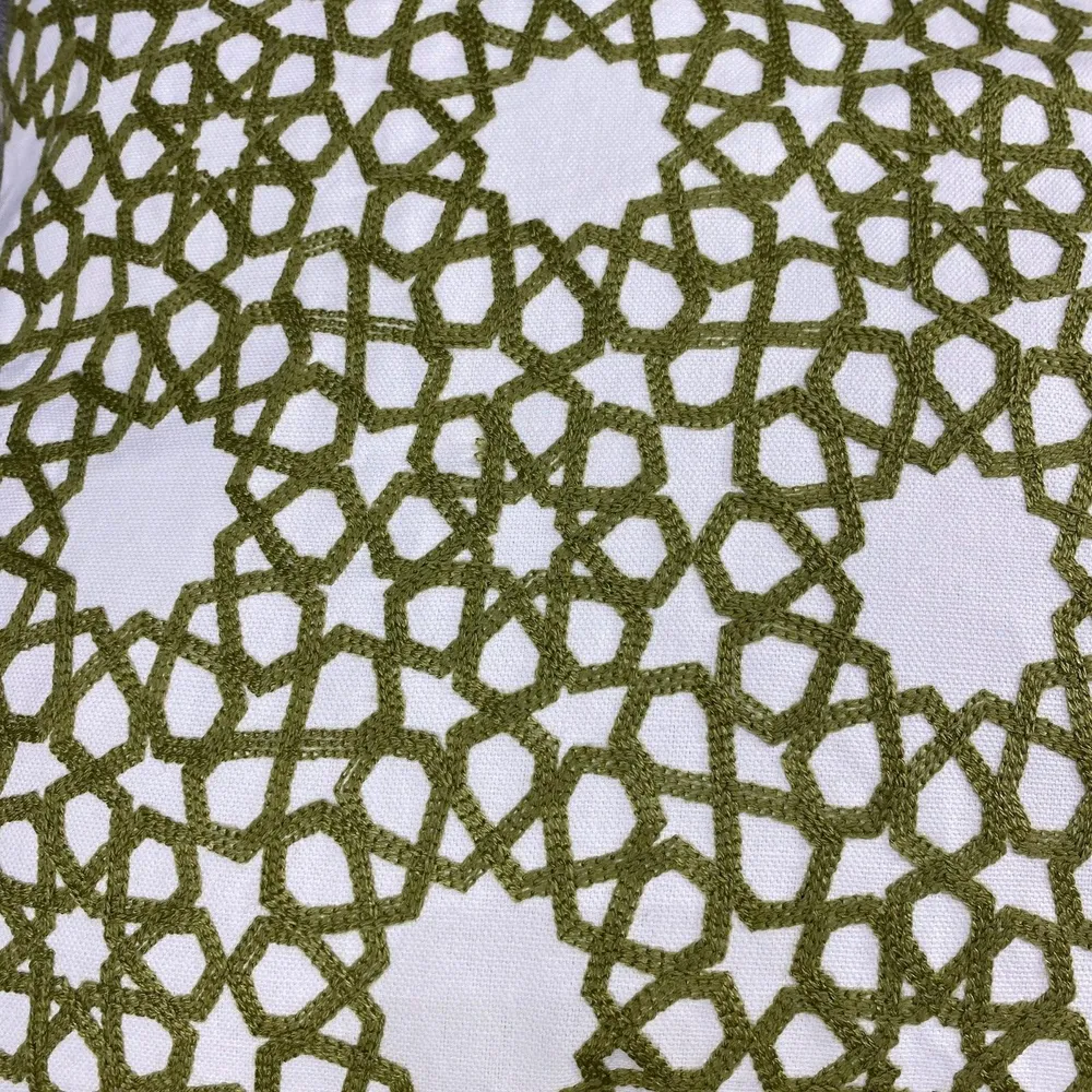 Housse de coussin arabe Étoile pistache MK5