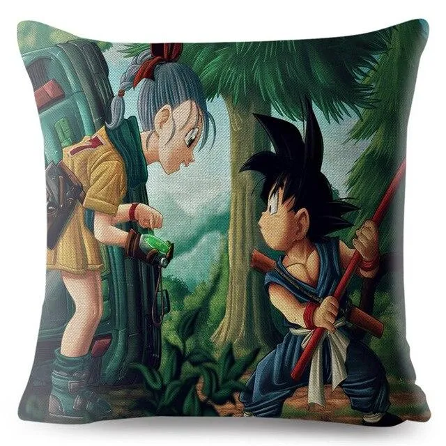 Housse de Coussin DBZ</br> Bulma et Goku