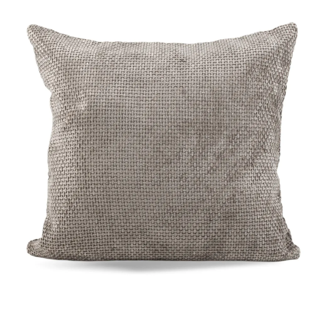 Housse de coussin décoratif - Rowe - Taupe - 17 x 17 po