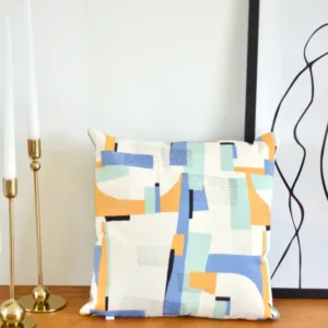 Housse de coussin memphis bleu