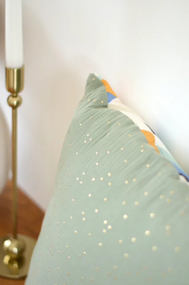 Housse de coussin memphis bleu
