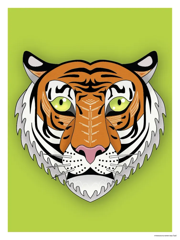 Impression d'art Tigre asiatique Madeleine