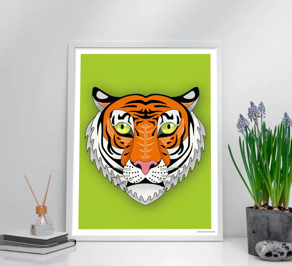 Impression d'art Tigre asiatique Madeleine