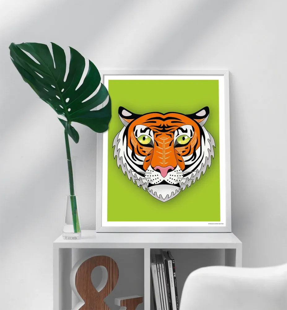 Impression d'art Tigre asiatique Madeleine