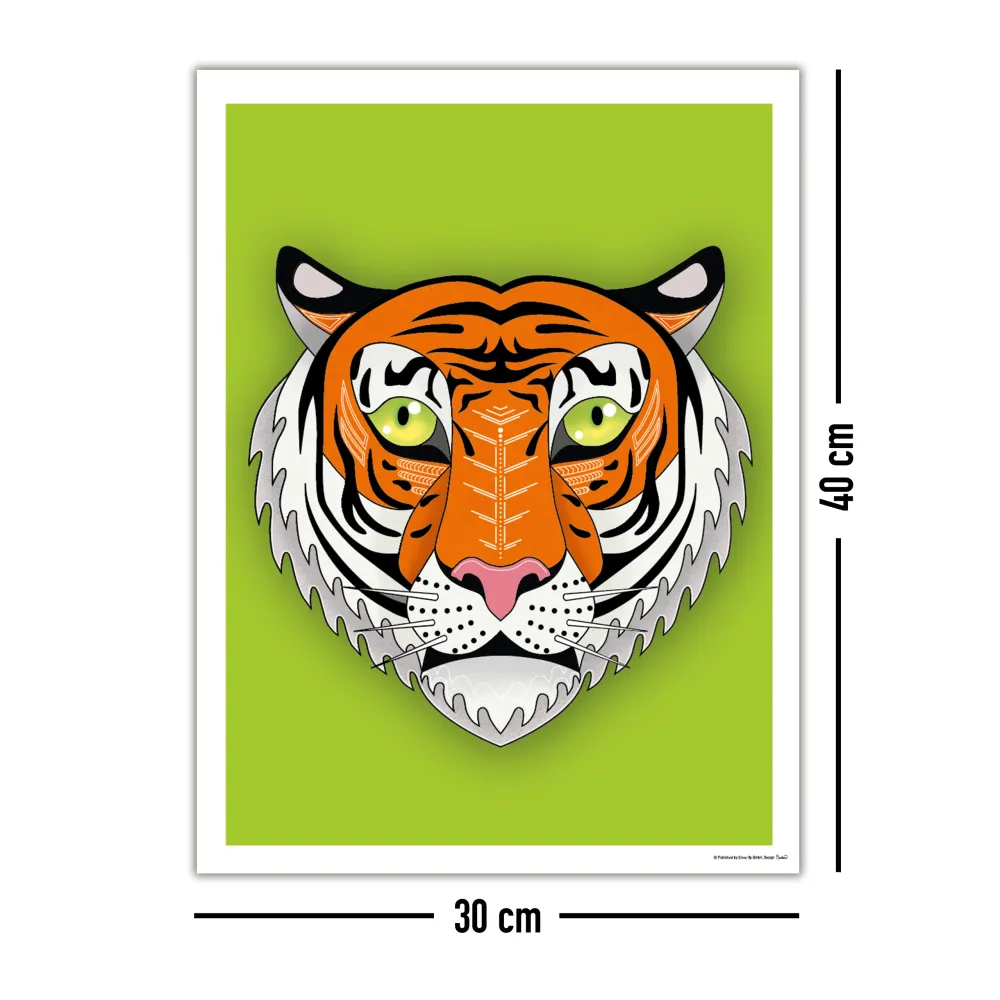 Impression d'art Tigre asiatique Madeleine