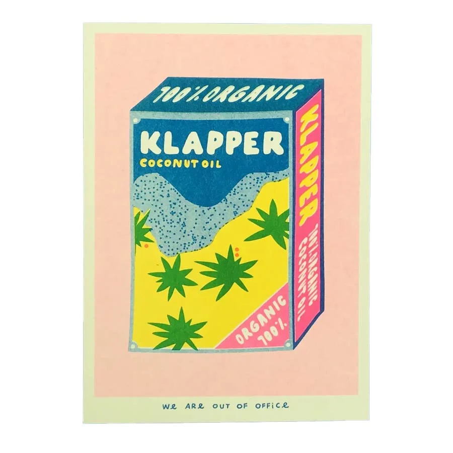 Impression Risographique de l'huile de noix de coco - We are out office