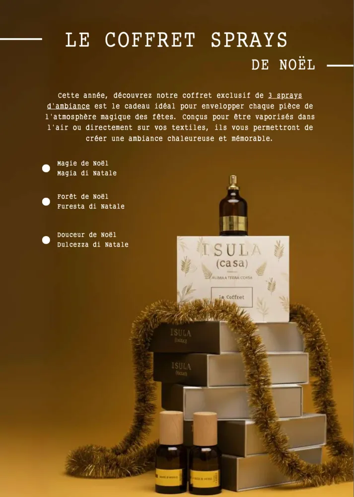 ISULA coffret 3 sprays de Noël