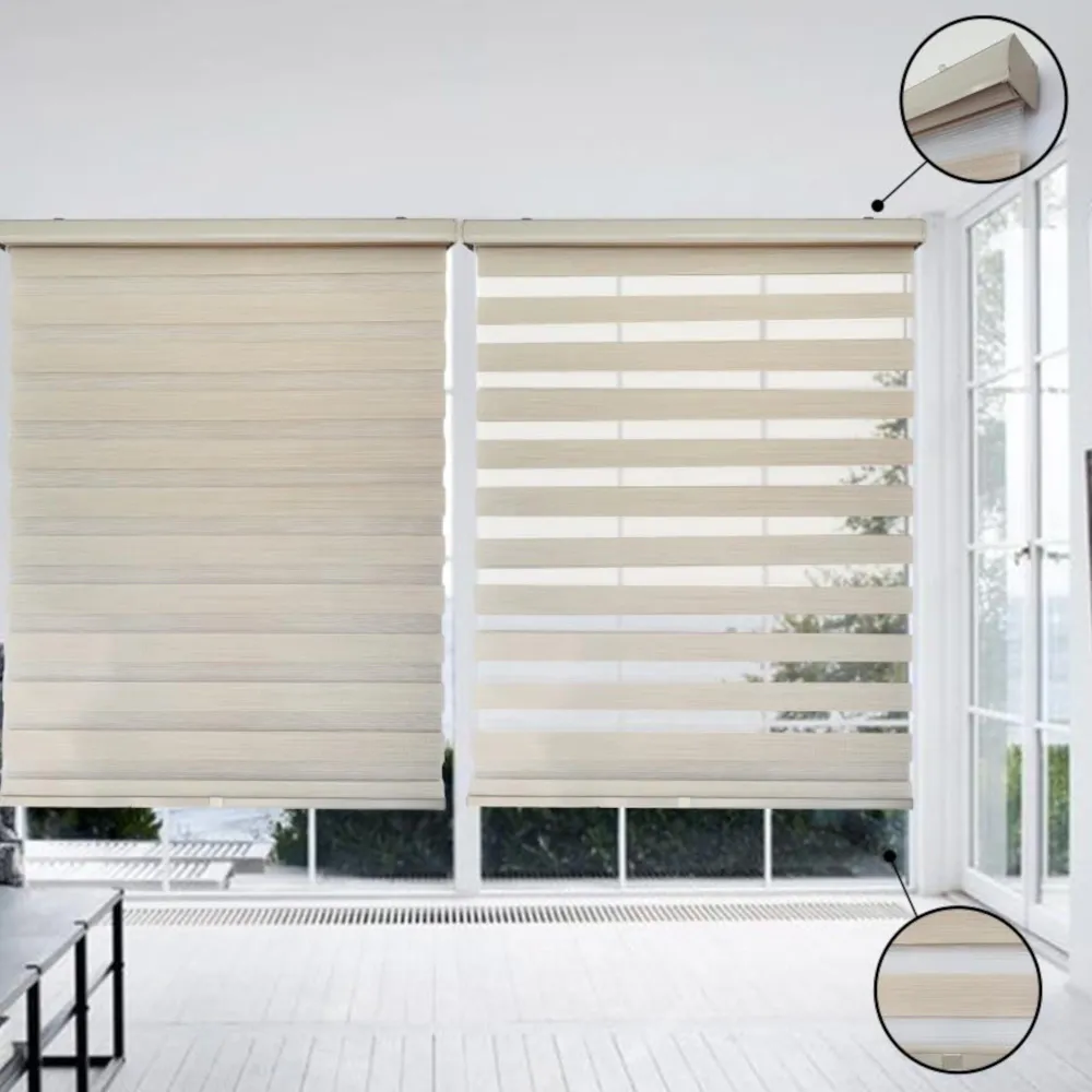 Store alternée, sans cordon, beige, 68'' x 84'' ITY