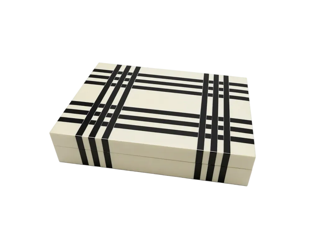Boîte rectangulaire noire/blanche Jacques Flamant