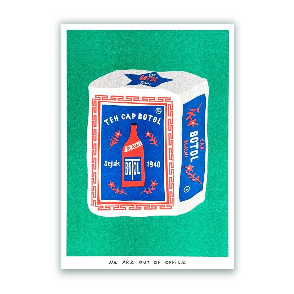 Thé au jasmin indonésien en sachet risographié