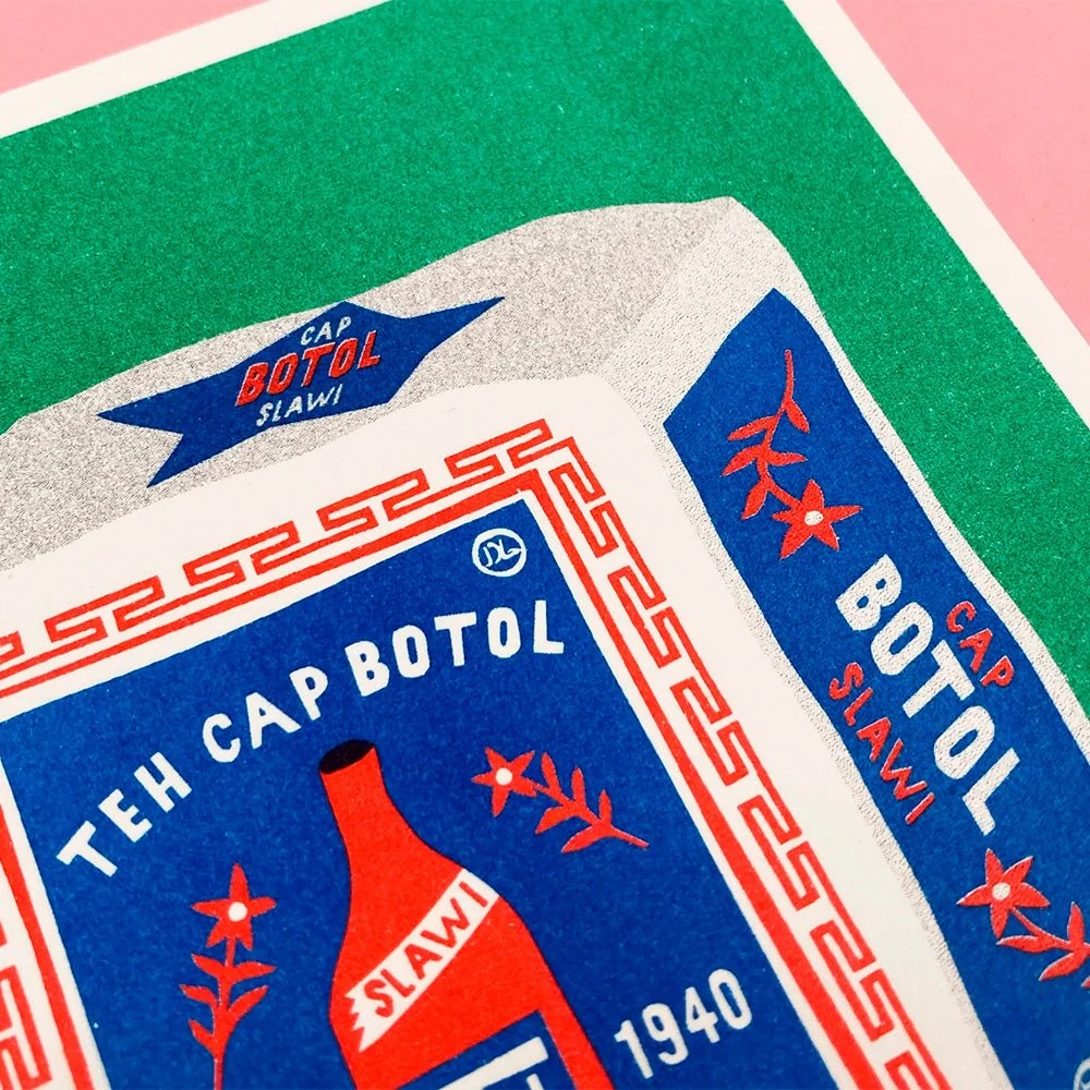 Thé au jasmin indonésien en sachet risographié