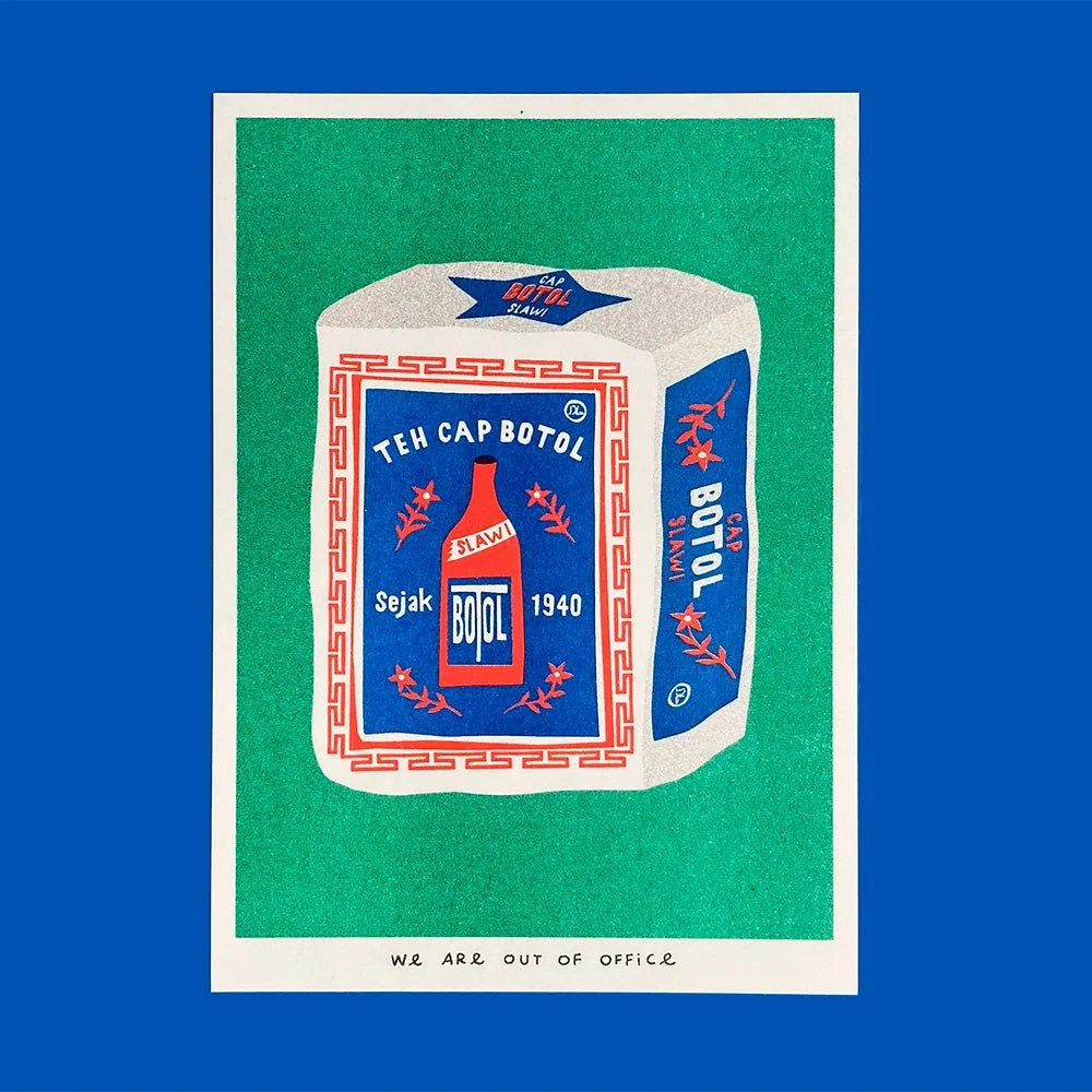 Thé au jasmin indonésien en sachet risographié