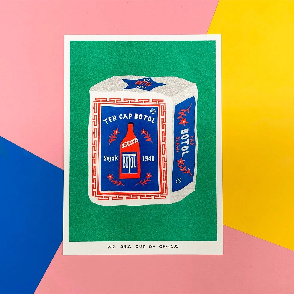 Thé au jasmin indonésien en sachet risographié