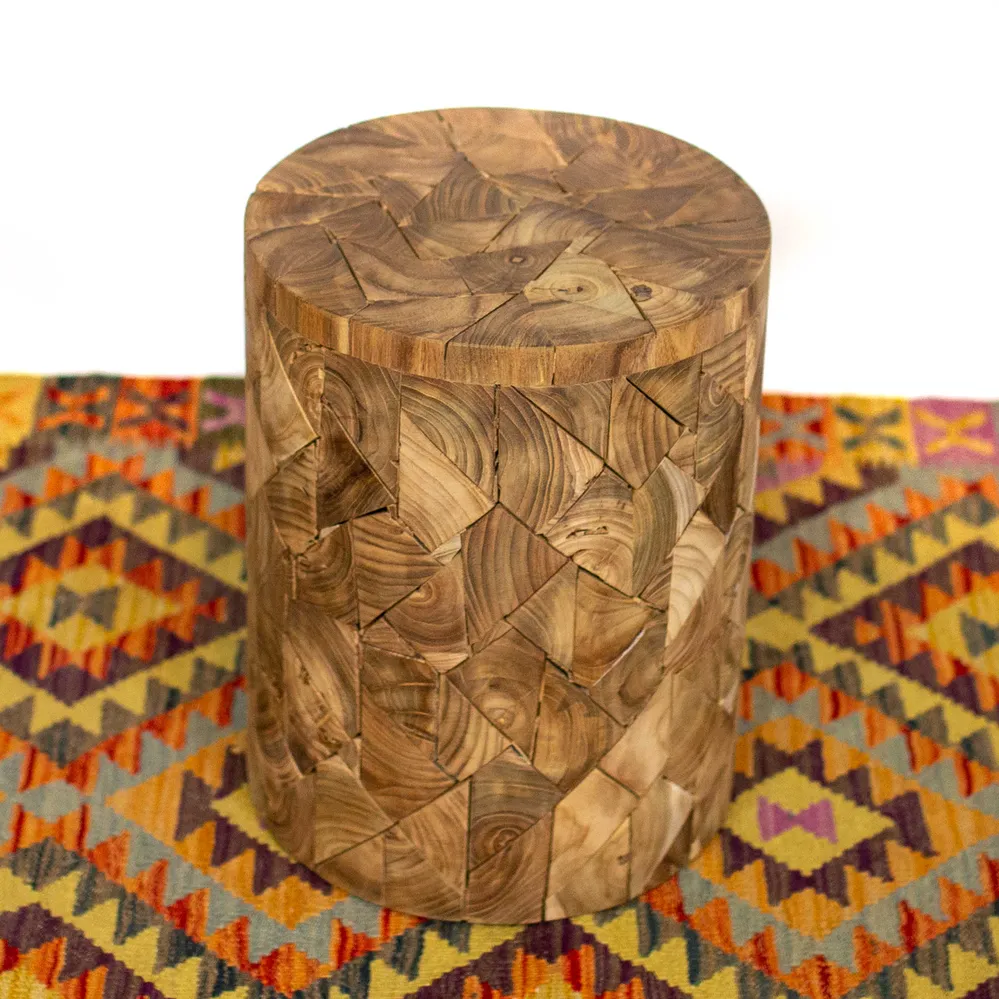 Support de mosaïque en bois de Suar Jatijago