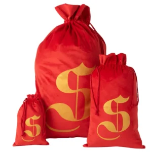 J-Line Bag Christmas S Velvet Red Large