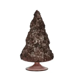 J-Line Christmas Tree Sequins Sugar Matte Dark Brown Large
