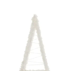 J-Line Kerstboom Touw Imitatiebont Wit Klein