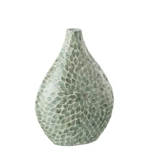 J-Line Vaas Alpha Parel Licht Blauw - 42.00 cm hoog