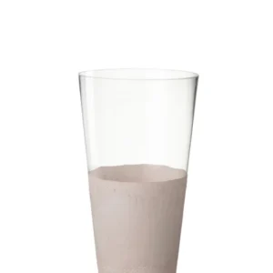 J-Line Vaas Delph Glas Transparant/Lichtroze Medium - 45.00 cm hoog