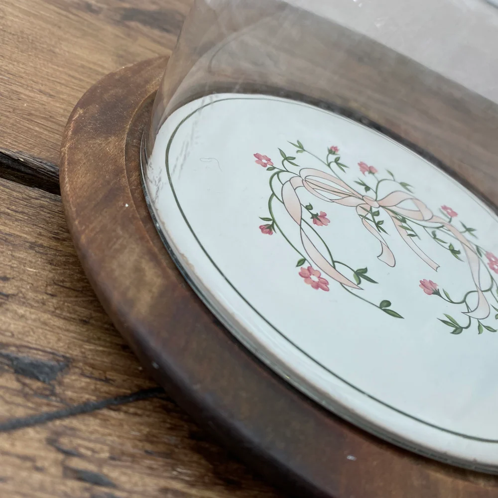 Plat à fromage en forme de dôme en verre Johnson Bros « Eternal Beau » (RARE)