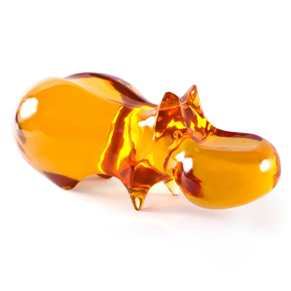 Jonathan Adler Sculpture En Acrylique Géant Hippo | Orange