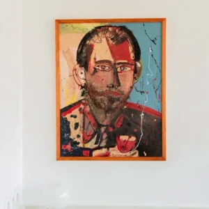 Nina, le portrait en bleu et rouge N°137 JulEpr