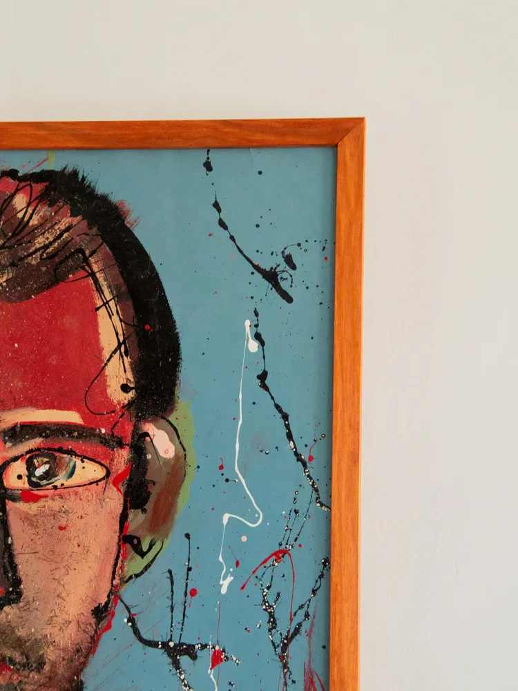Nina, le portrait en bleu et rouge N°137 JulEpr
